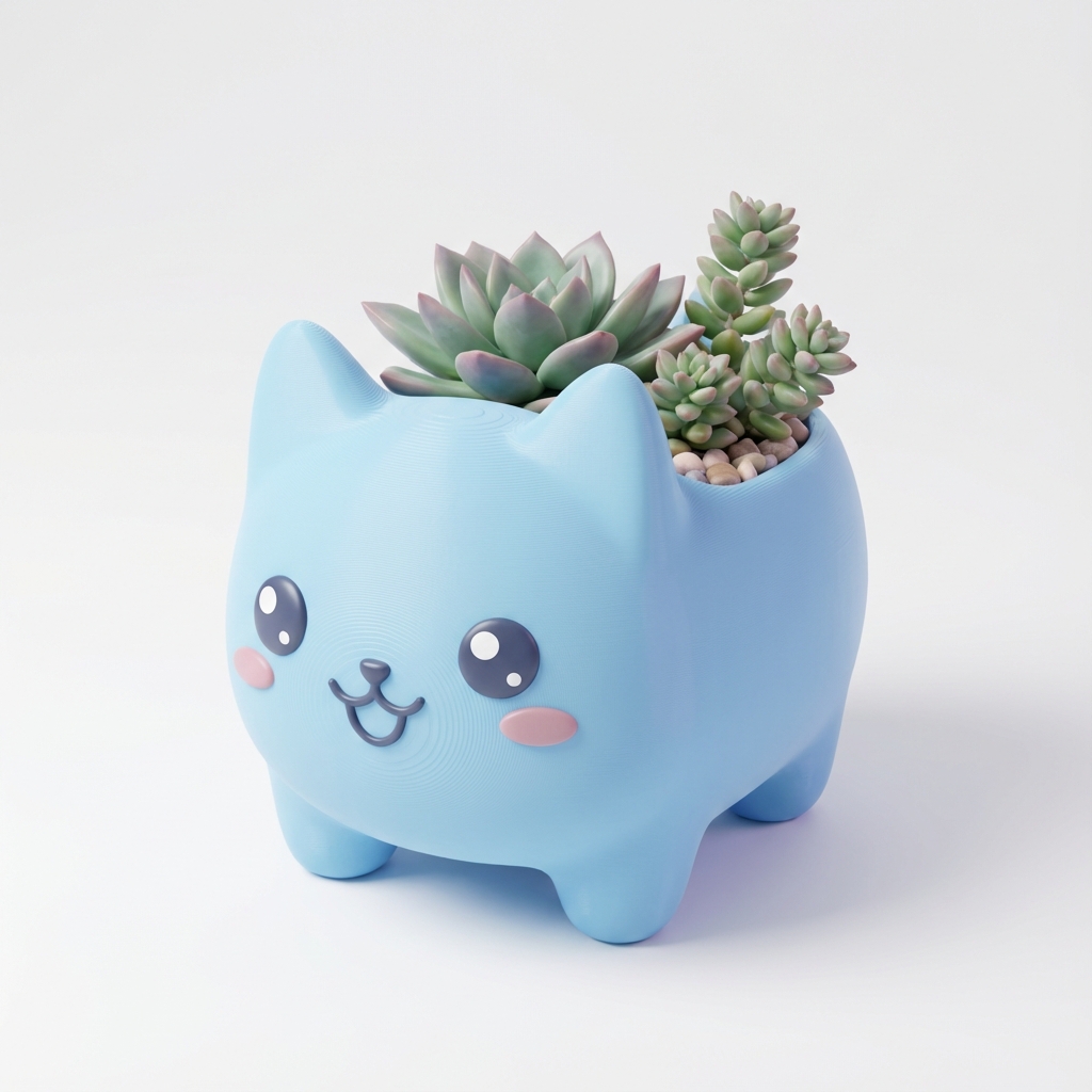 Cat Succulent Planter